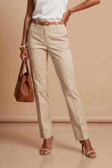 Elegante lange Hose, Beige
