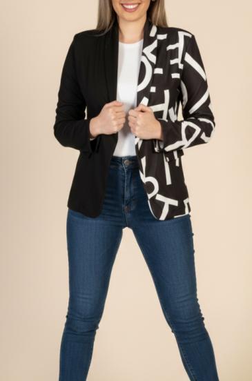 Blazer, schwarz und weiß