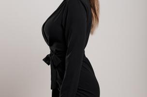 Elegantes Minikleid mit breiter Taille ''Rubya'', schwarz