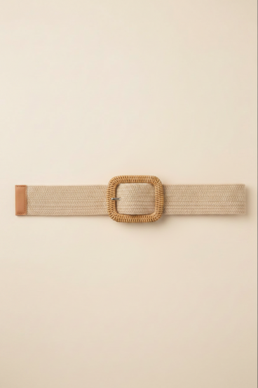 Gürtel mit Schnalle, beige
