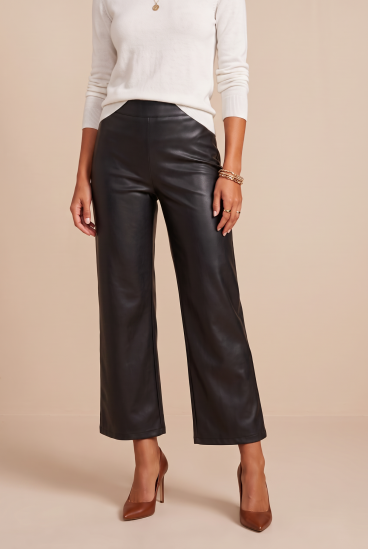 Kunstlederhose, Schwarz