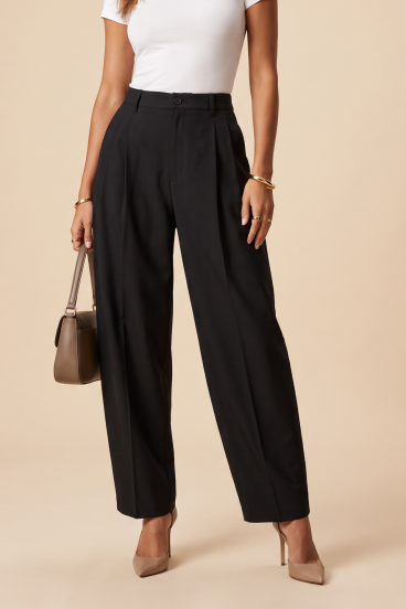 Elegante Barrel-Hose „Tailored Barrel“, Schwarz