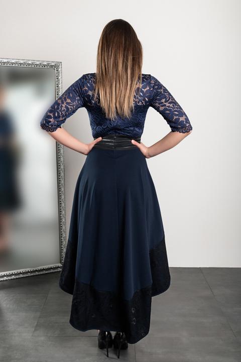 Elegantes Kleid mit Spitze Bianca, dunkelblau