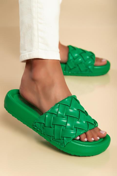 Flip-Flops mit breiten Trägern, grün