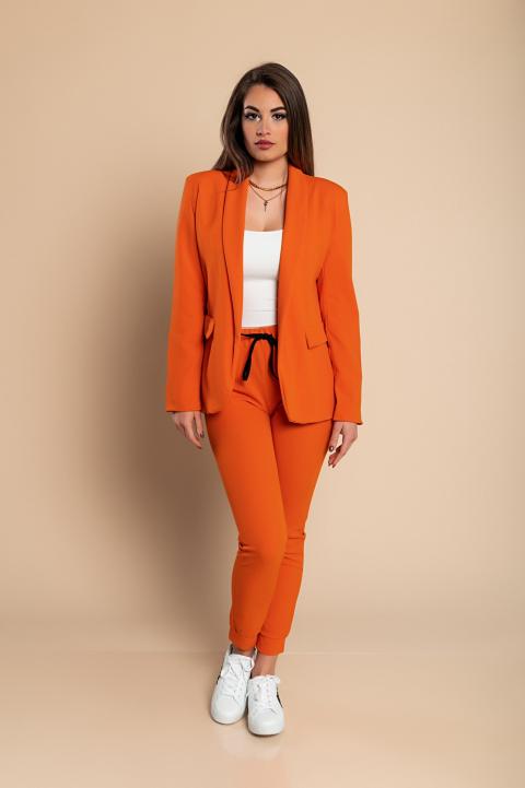 Elegantes Set aus Blazer und Hose Estrena, orange